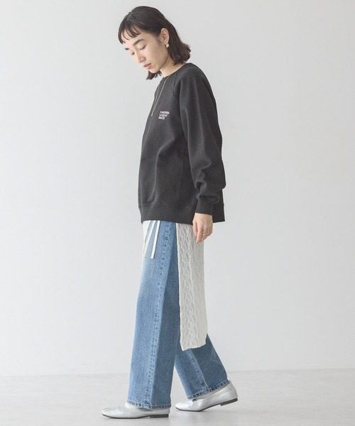 AMERICAN HOLIC(アメリカンホリック)の「刺繍ロゴラグランスウェット(スウェット・レディース・ブラック/オフホワイト・L/M)」の11枚目の写真