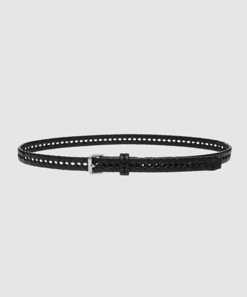 LEMAIRE 編みベルト 20 Dark Brown Almond Stud Belt 20 | LEMAIRE