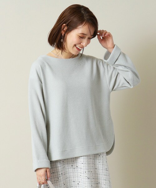 ITS'DEMO（イッツデモ）の「◆【マシンウォッシャブル】ボートネックプルオーバー（Tシャツ/カットソー・レディース・ライトグレー/ブルー/ネイビー/ボルドー・00）」の5枚目の写真
