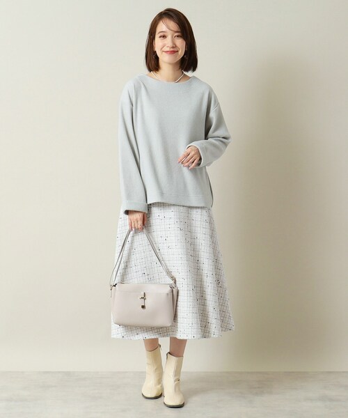 ITS'DEMO（イッツデモ）の「◆【マシンウォッシャブル】ボートネックプルオーバー（Tシャツ/カットソー・レディース・ライトグレー/ブルー/ネイビー/ボルドー・00）」の7枚目の写真