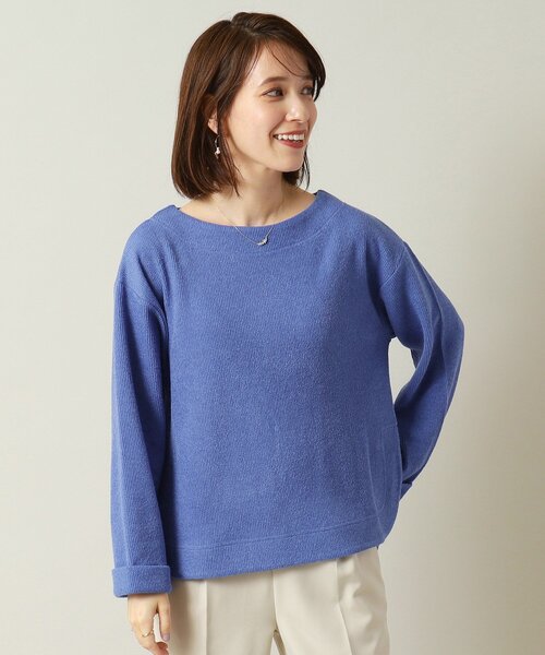 ITS'DEMO（イッツデモ）の「◆【マシンウォッシャブル】ボートネックプルオーバー（Tシャツ/カットソー・レディース・ライトグレー/ブルー/ネイビー/ボルドー・00）」の9枚目の写真