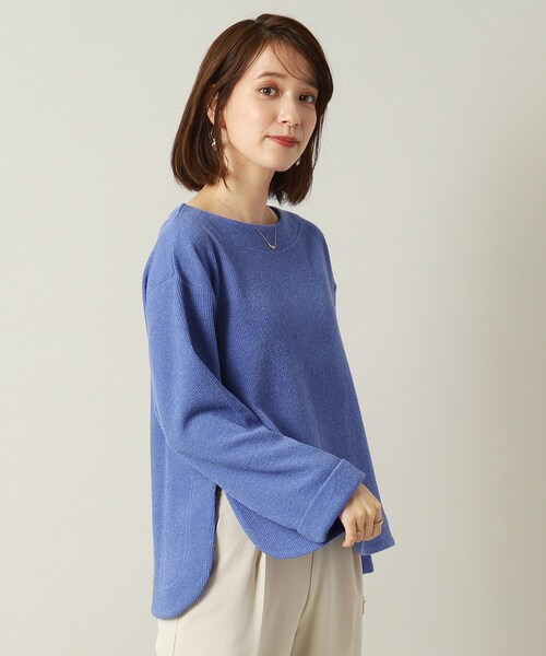 ITS'DEMO（イッツデモ）の「◆【マシンウォッシャブル】ボートネックプルオーバー（Tシャツ/カットソー・レディース・ライトグレー/ブルー/ネイビー/ボルドー・00）」の10枚目の写真
