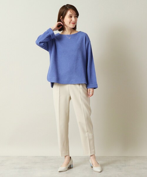 ITS'DEMO（イッツデモ）の「◆【マシンウォッシャブル】ボートネックプルオーバー（Tシャツ/カットソー・レディース・ライトグレー/ブルー/ネイビー/ボルドー・00）」の11枚目の写真