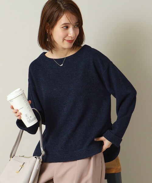 ITS'DEMO（イッツデモ）の「◆【マシンウォッシャブル】ボートネックプルオーバー（Tシャツ/カットソー・レディース・ライトグレー/ブルー/ネイビー/ボルドー・00）」の13枚目の写真