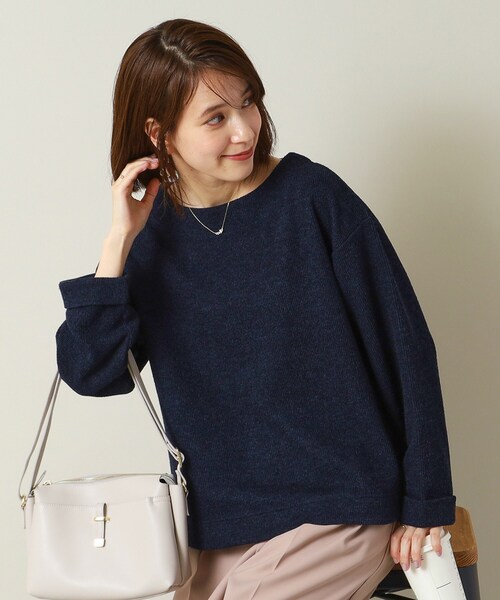 ITS'DEMO（イッツデモ）の「◆【マシンウォッシャブル】ボートネックプルオーバー（Tシャツ/カットソー・レディース・ライトグレー/ブルー/ネイビー/ボルドー・00）」の14枚目の写真