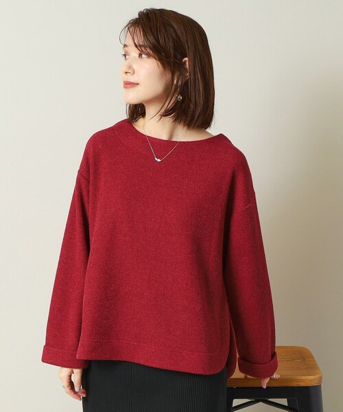 ITS'DEMO（イッツデモ）の「◆【マシンウォッシャブル】ボートネックプルオーバー（Tシャツ/カットソー・レディース・ライトグレー/ブルー/ネイビー/ボルドー・00）」の18枚目の写真