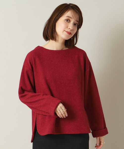 ITS'DEMO（イッツデモ）の「◆【マシンウォッシャブル】ボートネックプルオーバー（Tシャツ/カットソー・レディース・ライトグレー/ブルー/ネイビー/ボルドー・00）」の21枚目の写真