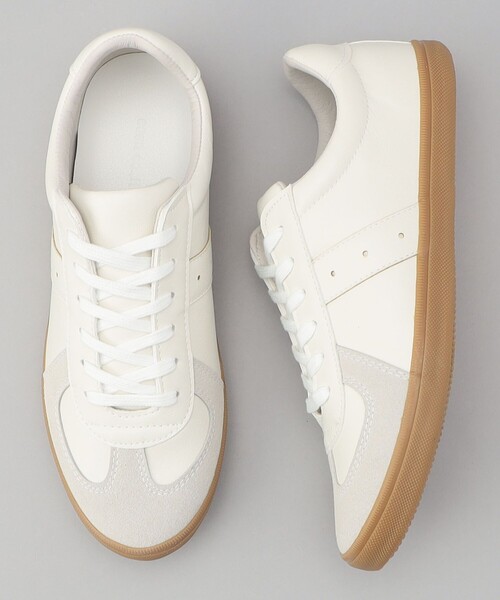 coen（コーエン）の「【新色登場】ジャーマンミリタリースニーカー(23.0cm/24.0cm/25.0cm)（スニーカー・レディース・オフホワイト/ブラック・23cm/25cm/24cm）」の3枚目の写真