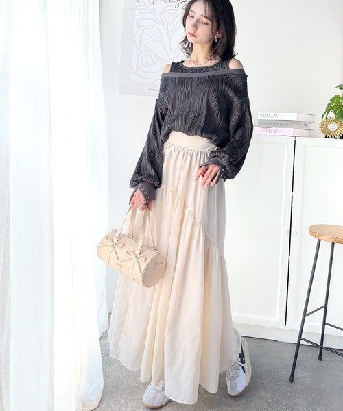 mily bilet（ミウィビレット）の「【mily bilet】目を惹く可愛さ♪リボンデザイン筒型フェイクレザー２WAYショルダーバッグ（ショルダーバッグ・レディース・カーキ/ブラック/ベージュ・ONE SIZE）」の7枚目の写真