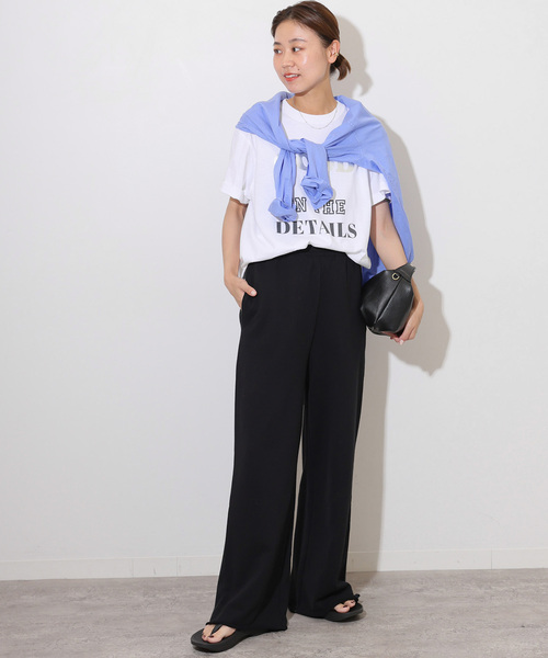 再入荷！》大人女子におすすめ。ワイドスウェットパンツ