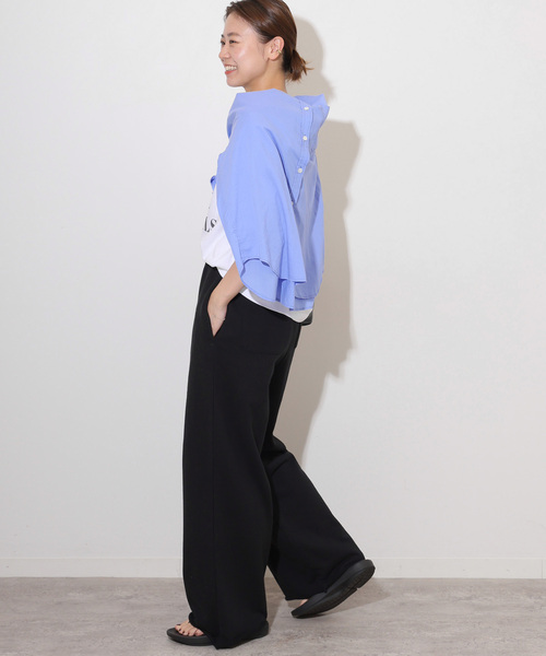 JOURNAL STANDARD relume(ジャーナルスタンダード レリューム)の「《追加6》ワイドスウェットパンツ(スウェットパンツ・レディース・グレー/ブラック系その他/アイボリー・FREE)」の5枚目の写真