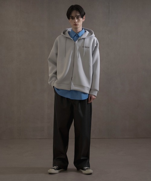 LUCY（ルーシー）の「LUCY/KEEPWARM BIGZIPパーカー（パーカー・メンズ・ライトグレー/チャコール・FREE）」の7枚目の写真