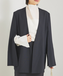 Rouge vif（ルージュヴィフ）の「ノーカラースリットスリーブジャケット（ノーカラージャケット）」