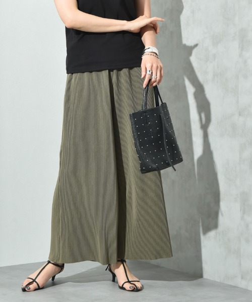 actuel（アクチュエル）の「【ａｃｔｕｅｌ】カットスムースプリーツパンツ（その他パンツ・レディース・ブラック/カーキ/ブルー/モカ・FREE）」の3枚目の写真