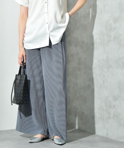 actuel（アクチュエル）の「【ａｃｔｕｅｌ】カットスムースプリーツパンツ（その他パンツ・レディース・ブラック/カーキ/ブルー/モカ・FREE）」の4枚目の写真