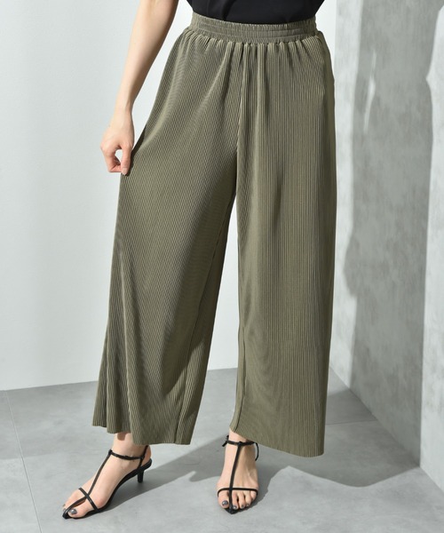 actuel（アクチュエル）の「【ａｃｔｕｅｌ】カットスムースプリーツパンツ（その他パンツ・レディース・ブラック/カーキ/ブルー/モカ・FREE）」の10枚目の写真