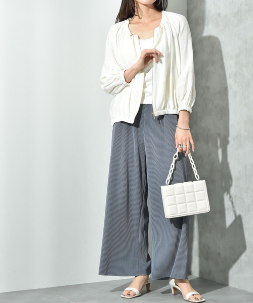 actuel（アクチュエル）の「【ａｃｔｕｅｌ】カットスムースプリーツパンツ（その他パンツ・レディース・ブラック/カーキ/ブルー/モカ・FREE）」の17枚目の写真