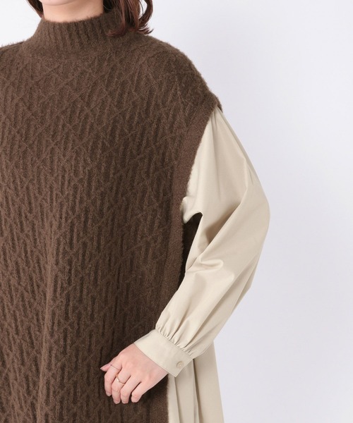 セール】ニットレイヤードワンピース（ワンピース）｜studio CLIP