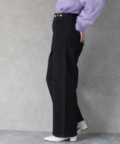 SELECT LEVERY(セレクトリベリー)の「センターシームリサイクルデニムパンツ(デニムパンツ・レディース・ブルー/ブラック/ライトブルー・X-LARGE/LARGE/MEDIUM)」の5枚目の写真