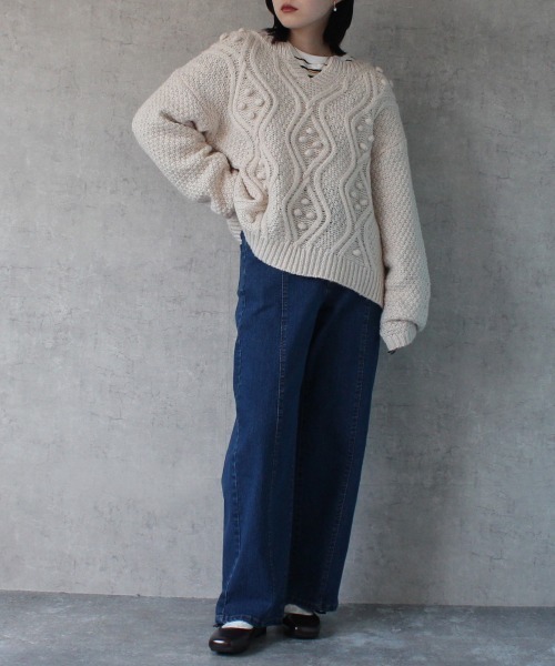SELECT LEVERY(セレクトリベリー)の「センターシームリサイクルデニムパンツ(デニムパンツ・レディース・ブルー/ブラック/ライトブルー・X-LARGE/LARGE/MEDIUM)」の7枚目の写真
