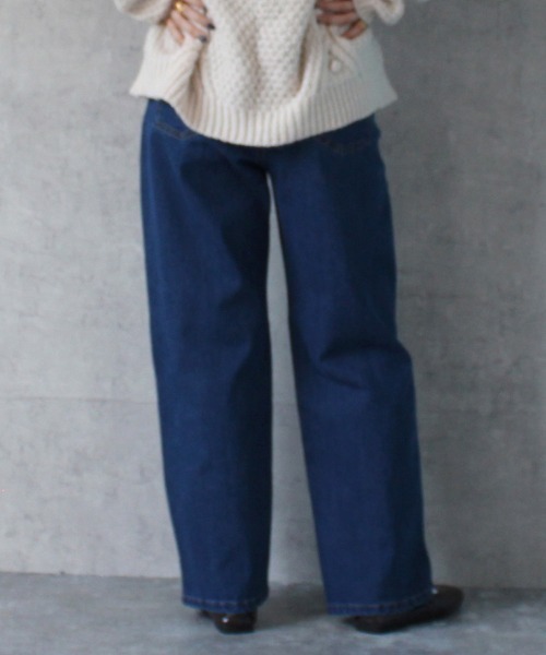 SELECT LEVERY(セレクトリベリー)の「センターシームリサイクルデニムパンツ(デニムパンツ・レディース・ブルー/ブラック/ライトブルー・X-LARGE/LARGE/MEDIUM)」の13枚目の写真