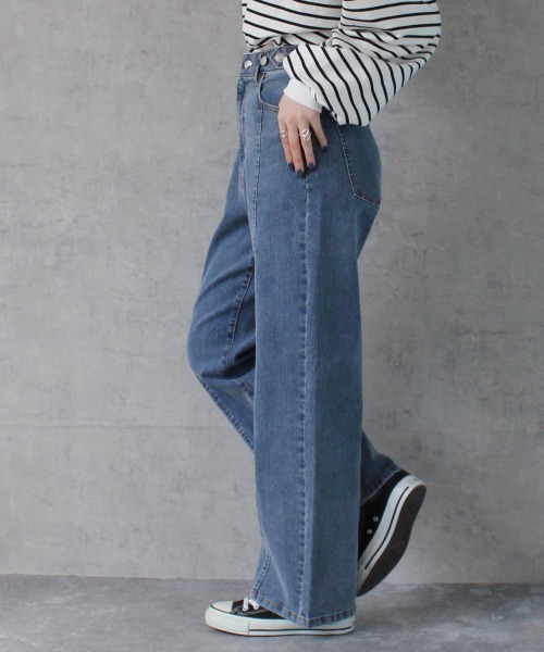 SELECT LEVERY(セレクトリベリー)の「センターシームリサイクルデニムパンツ(デニムパンツ・レディース・ブルー/ブラック/ライトブルー・X-LARGE/LARGE/MEDIUM)」の14枚目の写真