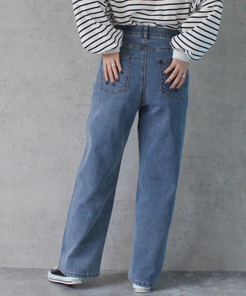 SELECT LEVERY(セレクトリベリー)の「センターシームリサイクルデニムパンツ(デニムパンツ・レディース・ブルー/ブラック/ライトブルー・X-LARGE/LARGE/MEDIUM)」の15枚目の写真