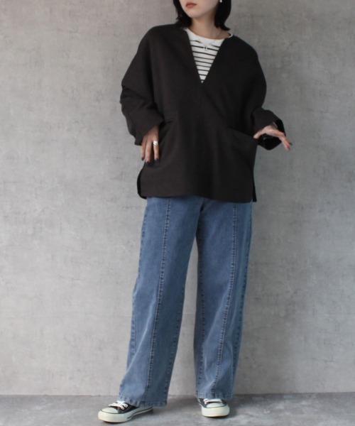 SELECT LEVERY(セレクトリベリー)の「センターシームリサイクルデニムパンツ(デニムパンツ・レディース・ブルー/ブラック/ライトブルー・X-LARGE/LARGE/MEDIUM)」の17枚目の写真