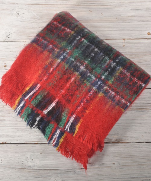 【GUILLAUMOND ギヨモン ギラモンド】モヘア混チェックビッグストール フランス製大判ストール（ストール/ショール）｜Pappa Duduu（パッパドゥドゥ）