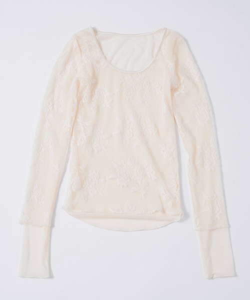 musubore（ムスボレ）の「layerd lace tops / レイヤードレース