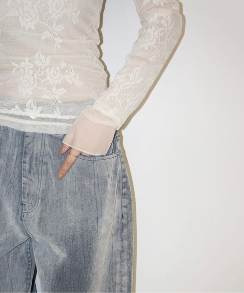 musubore（ムスボレ）の「layerd lace tops / レイヤードレース