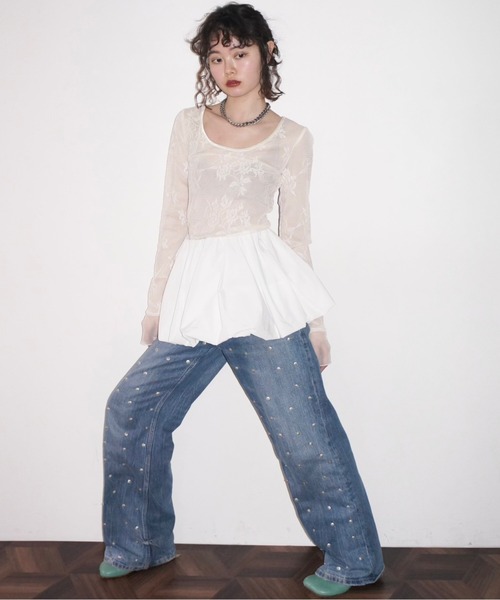 layerd lace tops / レイヤードレーストップス（Tシャツ