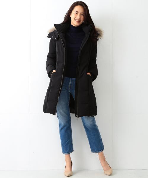 WOOLRICH（ウールリッチ）の「【予約】WOOLRICH / "OREGON" コート（ダウンジャケット/コート・レディース・ベージュ/ブラック・MEDIUM/SMALL）」の5枚目の写真