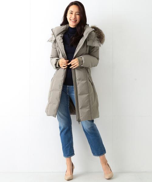 WOOLRICH（ウールリッチ）の「【予約】WOOLRICH / "OREGON" コート（ダウンジャケット/コート・レディース・ベージュ/ブラック・MEDIUM/SMALL）」の19枚目の写真