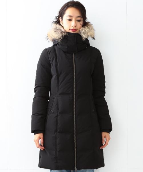 WOOLRICH（ウールリッチ）の「【予約】WOOLRICH / "OREGON" コート（ダウンジャケット/コート・レディース・ベージュ/ブラック・MEDIUM/SMALL）」の10枚目の写真