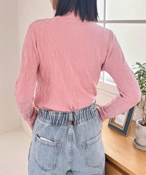 Rejoule(リジュール)の「ネックレス付き ボトルネック長袖トップス(Tシャツ/カットソー・レディース・ライトブルー/ブラック/アイボリー/ライトピンク・FREE)」の12枚目の写真