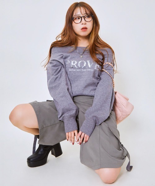 GORGE(ゴージ)の「ポケット付き半端丈パンツ(カーゴパンツ・レディース・ブラック/チャコールグレー・F)」の5枚目の写真