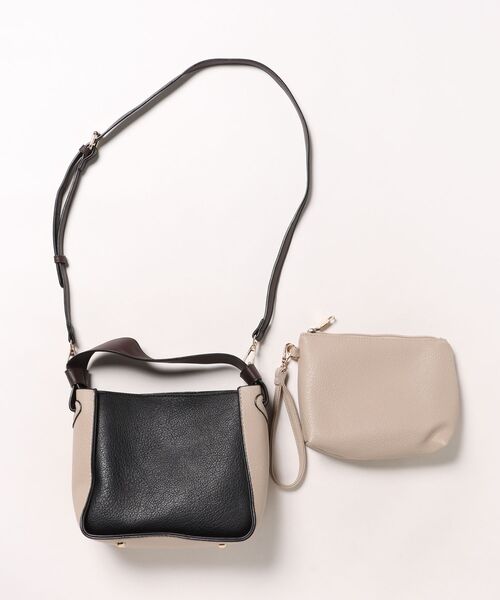 ポーチ付き 配色 バッグ（ハンドバッグ）｜CURI BISCUI（キュリ ビスキュイ） 7,560円