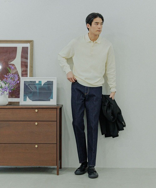 GLOBAL WORK(グローバルワーク)の「ニットポロシャツ/Salon de GW/288726(ポロシャツ・メンズ・ブラック/オフホワイト/ブラウン・X-LARGE/LARGE/MEDIUM/SMALL)」の4枚目の写真