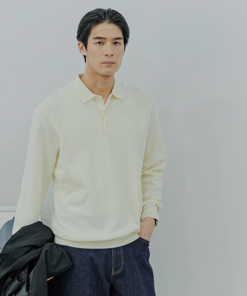 GLOBAL WORK(グローバルワーク)の「ニットポロシャツ/Salon de GW/288726(ポロシャツ・メンズ・ブラック/オフホワイト/ブラウン・X-LARGE/LARGE/MEDIUM/SMALL)」の9枚目の写真