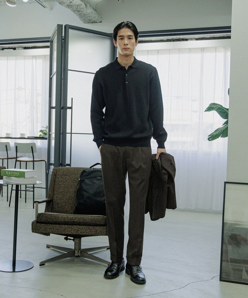 GLOBAL WORK(グローバルワーク)の「ニットポロシャツ/Salon de GW/288726(ポロシャツ・メンズ・ブラック/オフホワイト/ブラウン・X-LARGE/LARGE/MEDIUM/SMALL)」の12枚目の写真