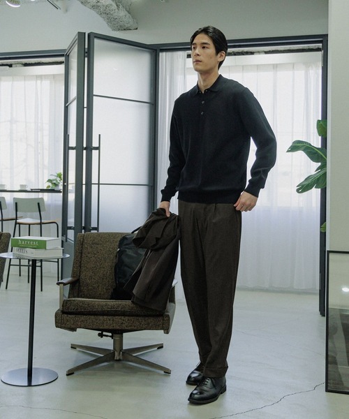 GLOBAL WORK(グローバルワーク)の「ニットポロシャツ/Salon de GW/288726(ポロシャツ・メンズ・ブラック/オフホワイト/ブラウン・X-LARGE/LARGE/MEDIUM/SMALL)」の13枚目の写真