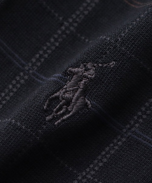 POLO RALPH LAUREN(ポロ ラルフ ローレン)の「POLO RALPH LAUREN 抗菌防臭 足底メッシュ編み ウィンドウペン ビジネスソックス 02042388(ソックス/靴下・メンズ・ブラック/チャコール/ネイビー/ダークネイビー・25-26cm)」の5枚目の写真