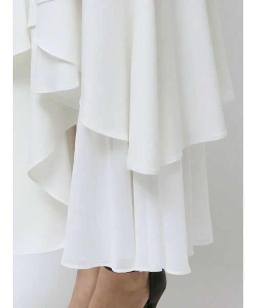 RESEXXY（リゼクシー）の「アシンメトリーラッフルフレアスカート（スカート・レディース・ブラック/ブルー/ホワイト・FREE）」の4枚目の写真