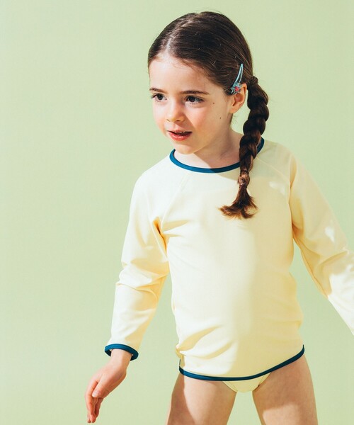 こども ビームス（コドモビームス）の「長袖 プルオーバー ラッシュガード 2025SS（100～130cm）（ラッシュガード・キッズ・イエロー系その他4/ダークグリーン・100/110/120/130）」の20枚目の写真