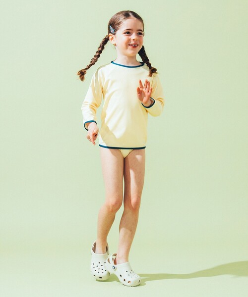 こども ビームス（コドモビームス）の「長袖 プルオーバー ラッシュガード 2025SS（100～130cm）（ラッシュガード・キッズ・イエロー系その他4/ダークグリーン・100/110/120/130）」の19枚目の写真