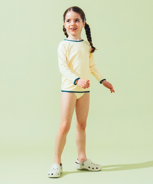 こども ビームス（コドモビームス）の「長袖 プルオーバー ラッシュガード 2025SS（100～130cm）（ラッシュガード・キッズ・イエロー系その他4/ダークグリーン・100/110/120/130）」の17枚目の写真