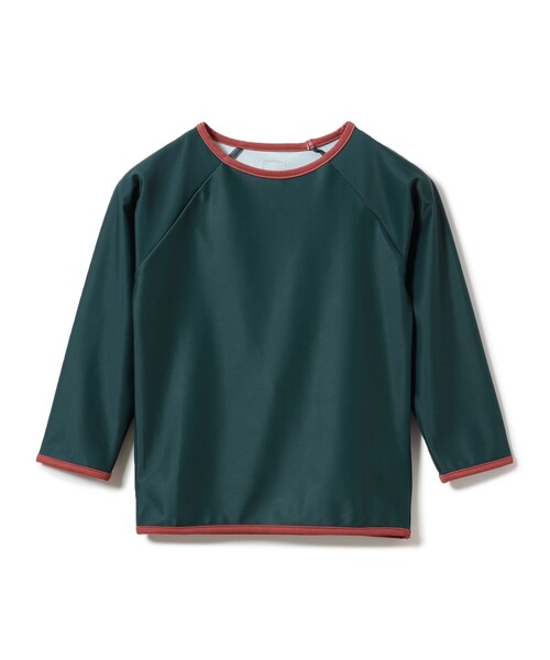 こども ビームス（コドモビームス）の「長袖 プルオーバー ラッシュガード 2025SS（100～130cm）（ラッシュガード・キッズ・イエロー系その他4/ダークグリーン・100/110/120/130）」の5枚目の写真