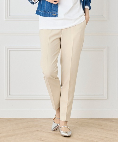 INED（イネド）の「【2025NEW】美脚テーパードパンツ（その他パンツ・レディース・その他/ブルー/チェック/オフホワイト/ブラック/ベージュ・9号/7号/5号/11号）」の3枚目の写真