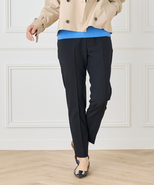 INED（イネド）の「【2025NEW】美脚テーパードパンツ（その他パンツ・レディース・その他/ブルー/チェック/オフホワイト/ブラック/ベージュ・9号/7号/5号/11号）」の2枚目の写真